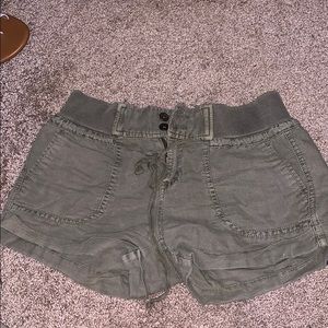 Army green cargo shorts
